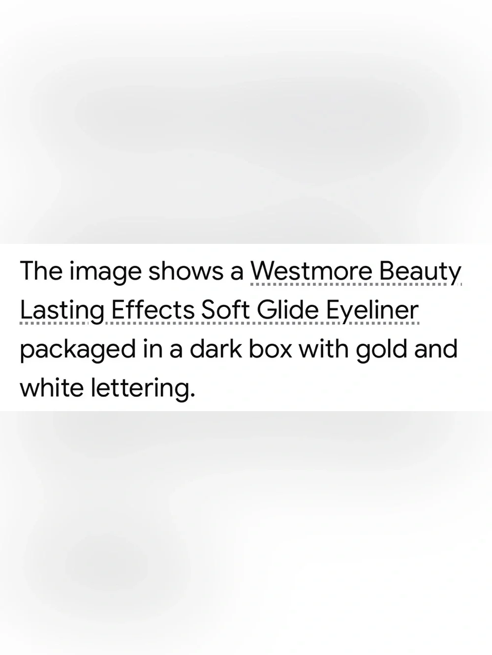 Westmore Beauty Lasting Effects Soft Glide Eyeliner Ultra Black Waterproof NIB